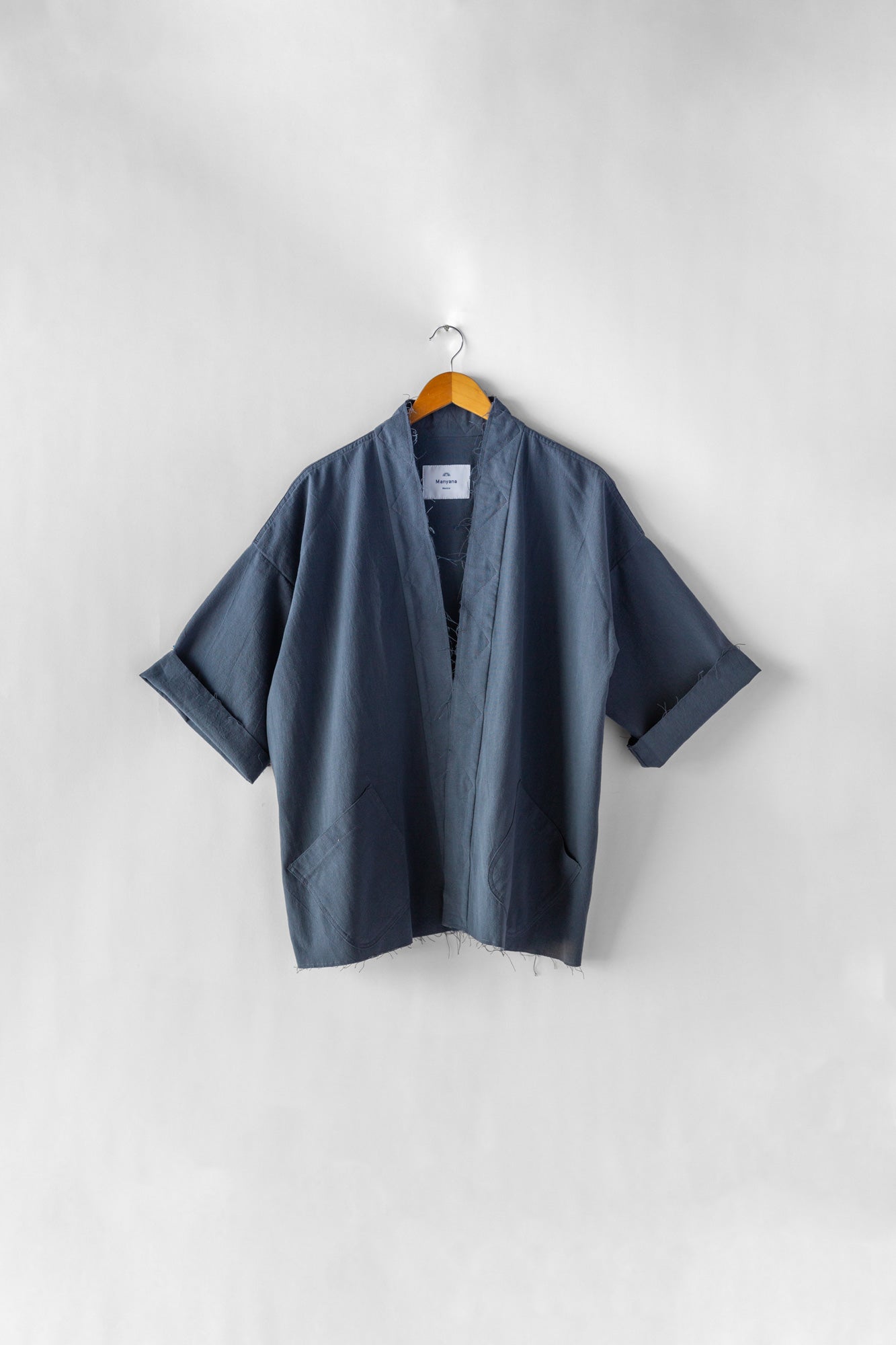 Mars Haori Jacket - Flat Navy Cotton Linen