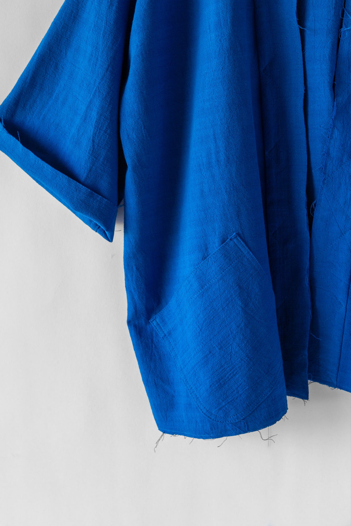 Mars Haori Jacket - Yves Blue Cotton Linen